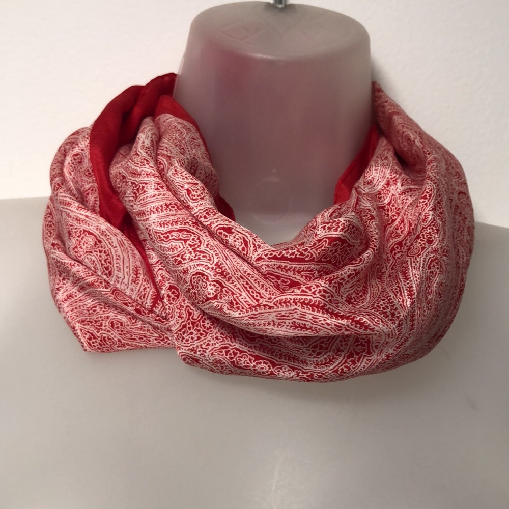 Ellen Tracy Elegant Rectangular Scarf In Red. Pai… - image 6